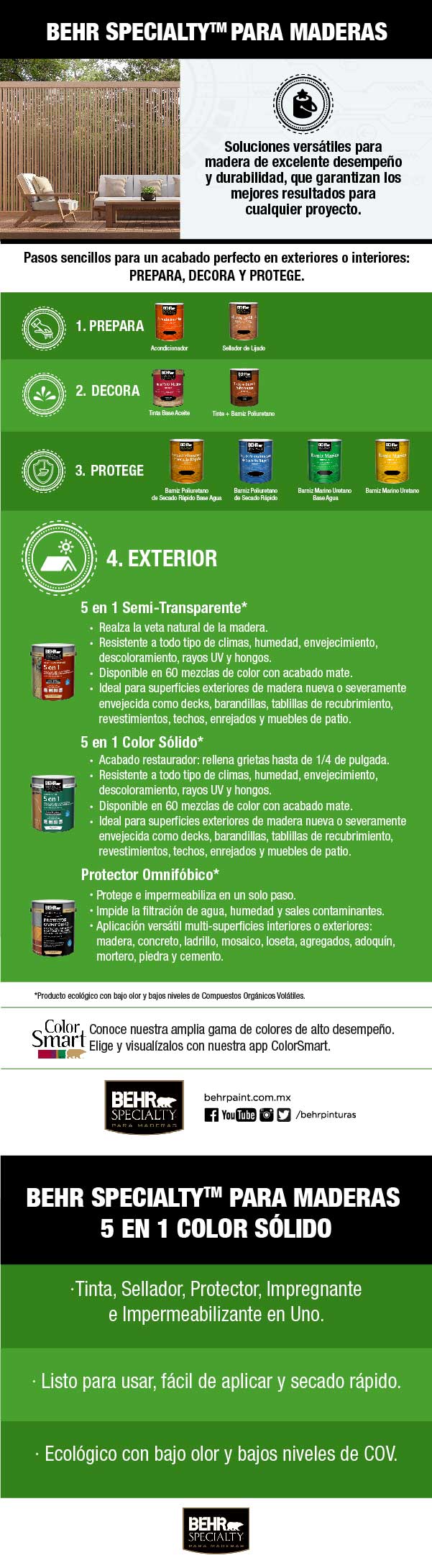 Behr Specialty para Maderas Home Depot México